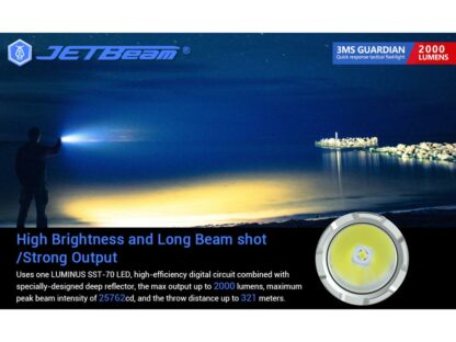 JETBeam 3Ms Guardian USB-C Rechargeable LED Flashlight - 2000 Lumens-18900