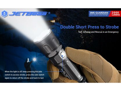 JETBeam 3Ms Guardian USB-C Rechargeable LED Flashlight - 2000 Lumens-18904