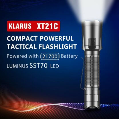 Klarus XT21C Tactical USB-C Rechargeable Torch - 3200 Lumens-18986