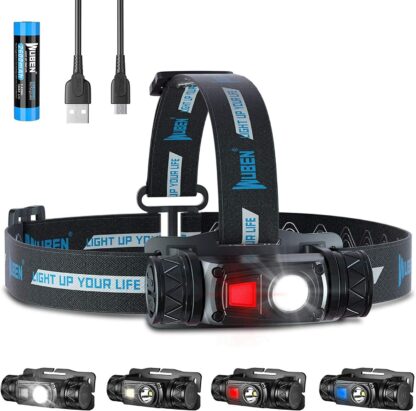 WUBEN H1 Rechargeable Headlamp - Red and White LED - 1200 Lumens-19085