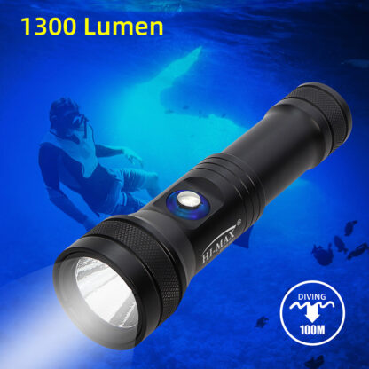 Hi-Max HD01 Rechargeable Dive Torch - 1300 Lumens (Black)-19064