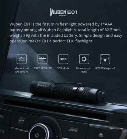 WUBEN E01 EDC Keychain Flashlight - 1AAA-19350