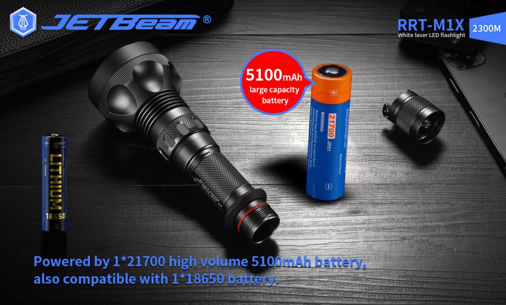 JETBeam RRTM1X White Laser Flashlight 2300 Metres LED Torch Shop
