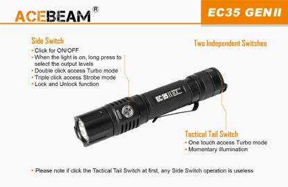 Acebeam EC35 II Compact Rechargeable Flashlight (1100 Lumens)-19853