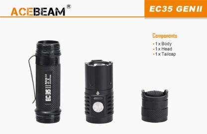 Acebeam EC35 II Compact Rechargeable Flashlight (1100 Lumens)-19854