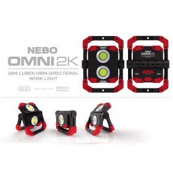 NEBO OMNI 3K Work Light - Multi-Directional Rechargeable Work Light & Power  Bank