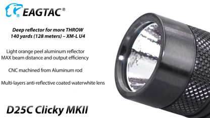 EagleTac D25C MK II Clicky Nichia 219C CRI92 LED Pocket Torch (510 Lumens)-19761