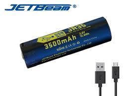 JETBeam 3500mAh 18650 Micro-USB Rechargeable Li-ion Battery-19973