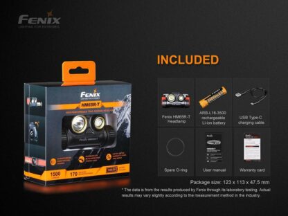 Fenix HM65R-T Rechargeable Dual Output (Spot and Flood) Headlamp - 1500 Lumens-19956