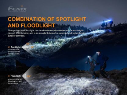 Fenix HM65R-T Rechargeable Dual Output (Spot and Flood) Headlamp - 1500 Lumens-19944