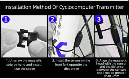 Hi-Max Rechargeable Bicycle Light with Horn and Speedometer, and 3V Rear Tail Light-20311