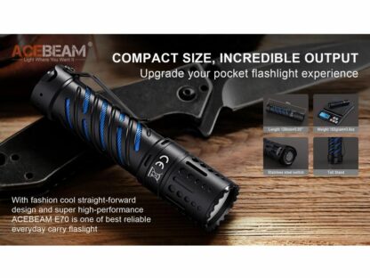 Acebeam E70-AL Compact Pocket Flashlight - 4600 Lumens-20203