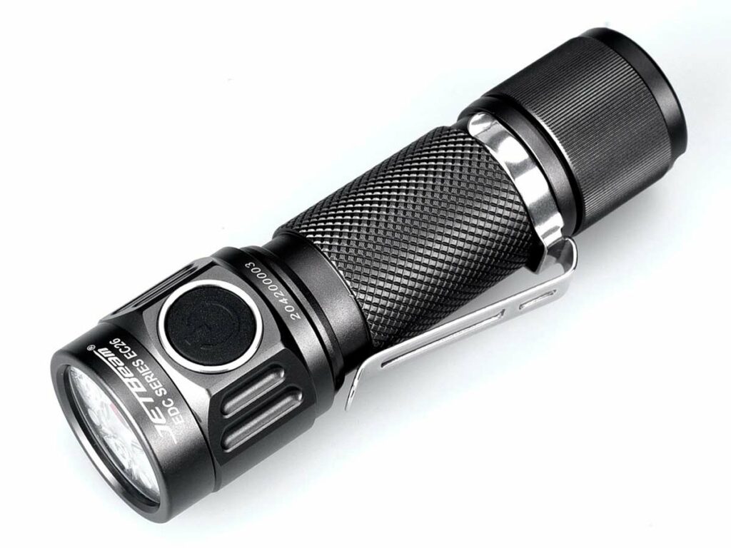 JETBeam EC26 EDC Powerful Pocket Flashlight with Stepless Dimming 3600 Lumens, 268 Metres
