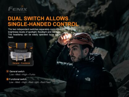 Fenix HP16R Triple Output USB-C Rechargeable LED Headlamp - 1700 Lumens-20381