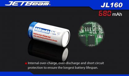 JETBeam RCR123A Rechargeable Battery JL160-20482