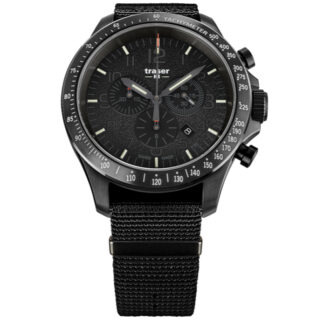 Traser P67 Black Officer Pro Chronograph Watch with NATO Band