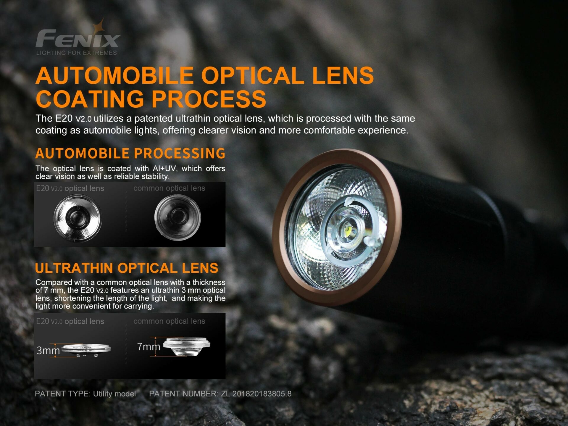 Fenix E20 V2.0 Compact 2AA Flashlight - 350 Lumens