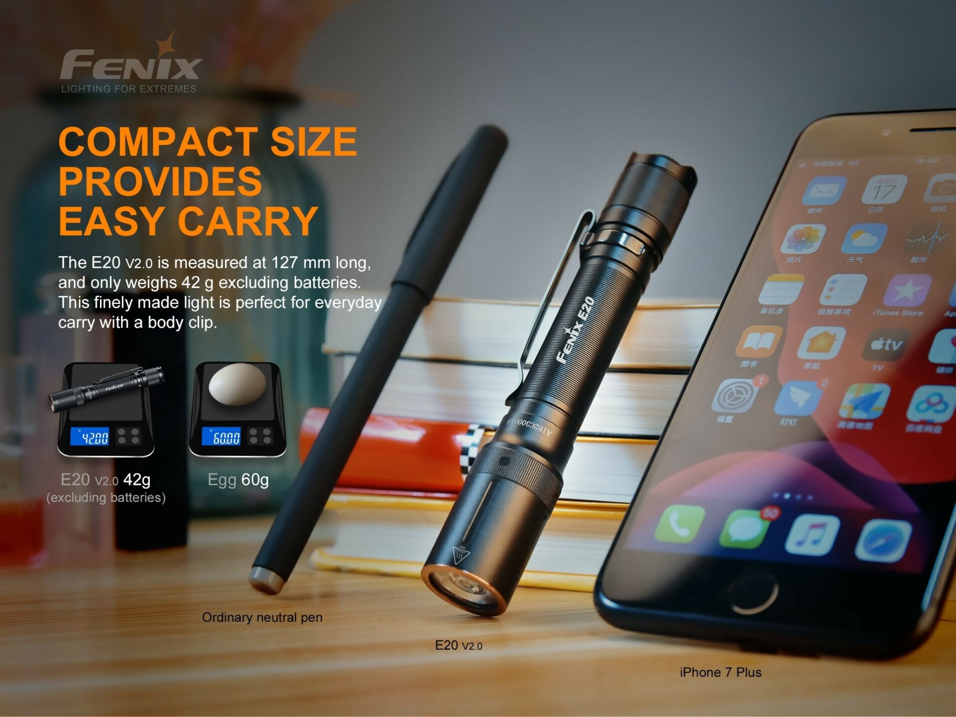 Fenix E20 V2.0 Compact 2AA Flashlight - 350 Lumens