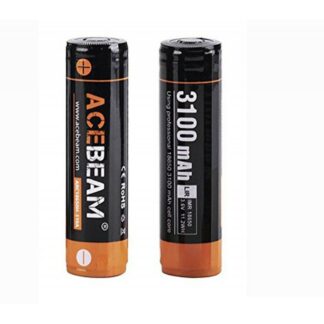 DISCOUNTED 4 x AceBeam 18650 3100mAh Protected Button Top Li-ion Cell Rechargeable Batteries