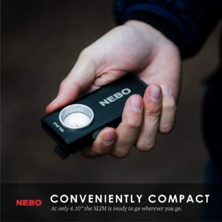 NEBO Slim+ Rechargeable Pocket Light, Power Bank + Laser Pointer