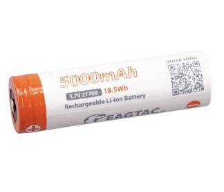 Eagtac 21700 5000mAh 3.7V Protected Li-ion Rechargeable Battery