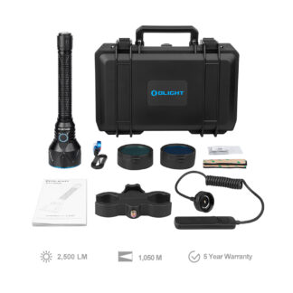 Olight Javelot Pro 2 KIT, Rechargeable Hunting Kit - 2500 Lumens, 1050 Metres