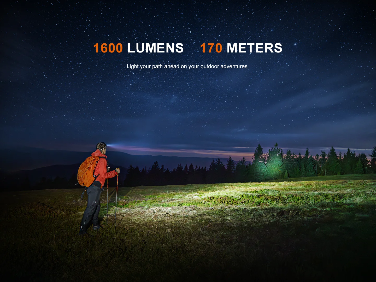 Fenix HM60R V2.0 Rechargeable Headlamp with Red Light and Intelligent Frequency Sensor - 1600 Lumens, 170 Metres