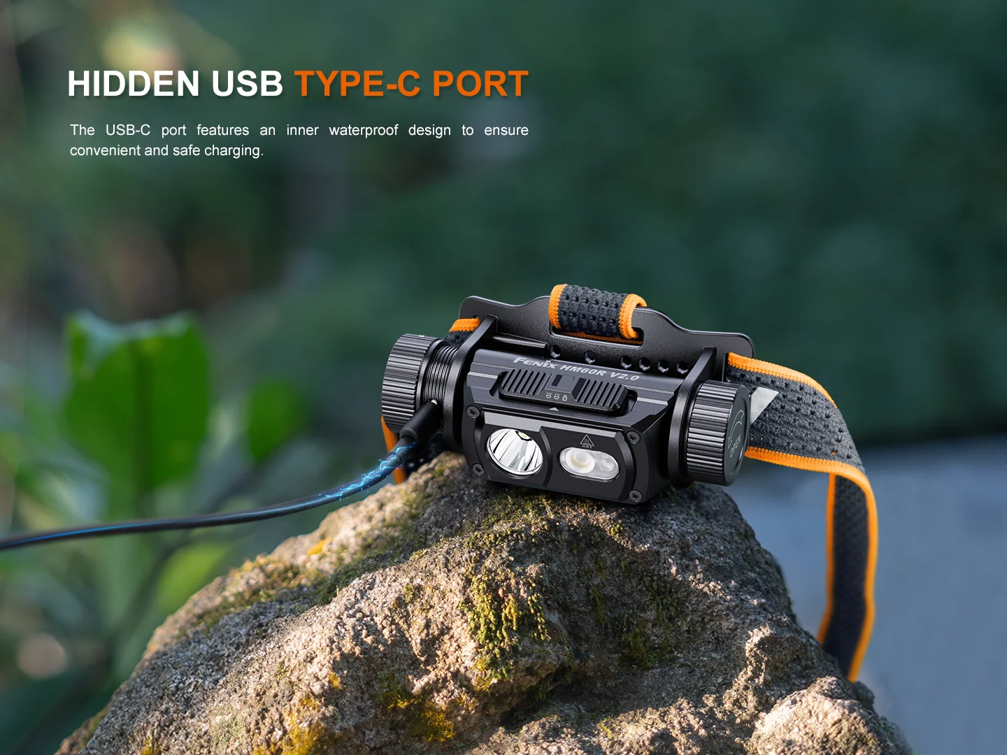 Fenix HM60R V2.0 Rechargeable Headlamp with Red Light and Intelligent Frequency Sensor - 1600 Lumens, 170 Metres