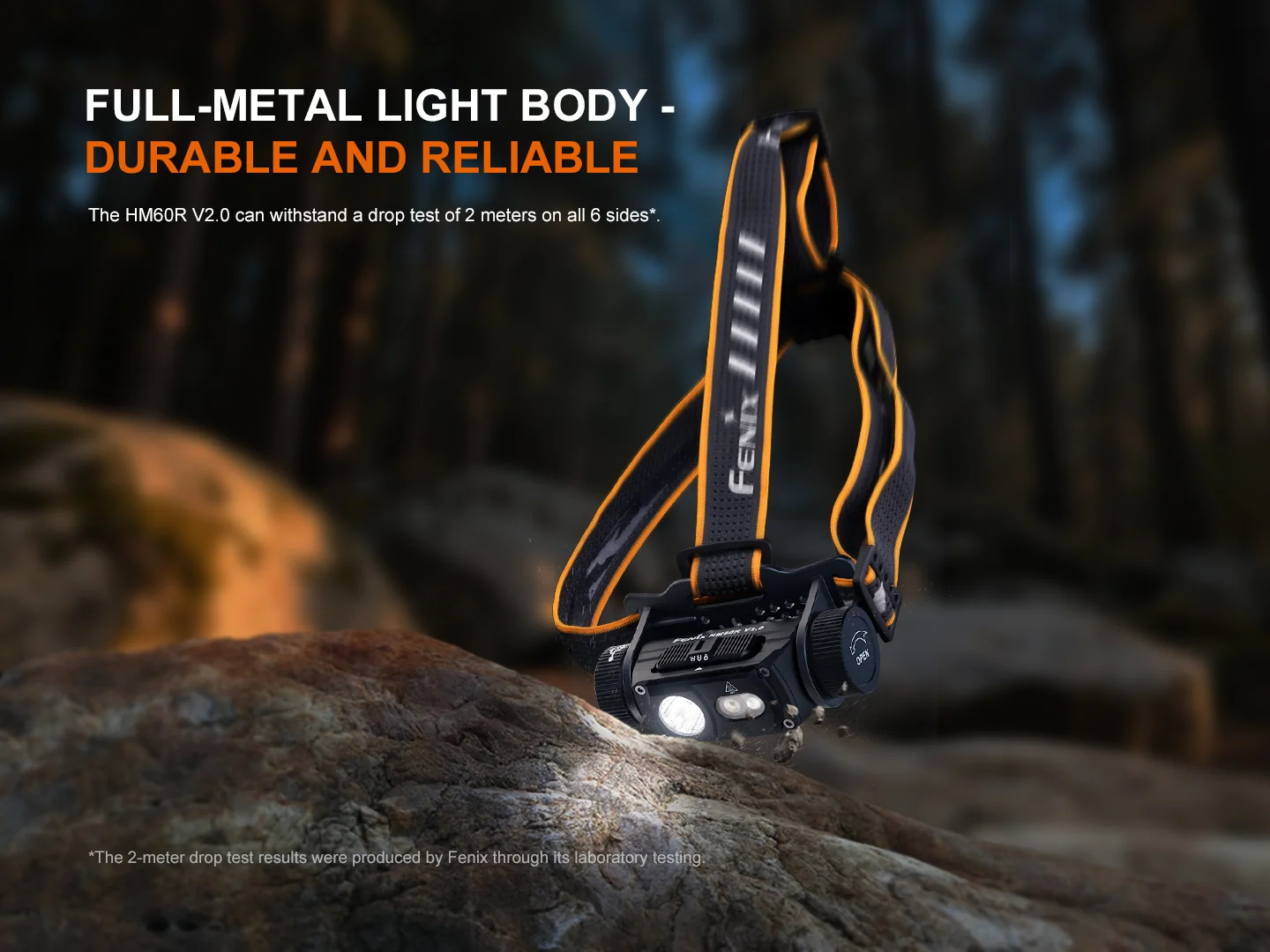 Fenix HM60R V2.0 Rechargeable Headlamp with Red Light and Intelligent Frequency Sensor - 1600 Lumens, 170 Metres