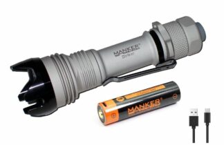 Manker Striker Compact Tactical Flashlight - 2300 Lumens, 500 Metres