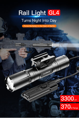 Klarus GL4 Rechargeable Rail Mount Flashlight - 3300 Lumens, 370 Metres