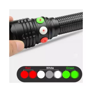 Tri Colour Rail Signal Flashlight - White/Green/Red