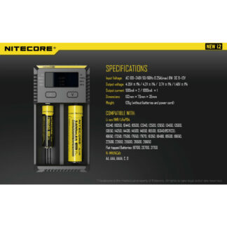 Nitecore i2 Dual Channel Battery Charger - 18650, AA, AAA and More