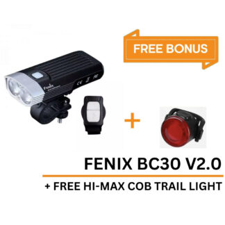 Fenix BC30 V2.0 Bicycle Light with Wireless Control- 2200 Lumens + Free Hi-Max COB Tail Light