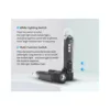 NEXTORCH K40 Rechargeable RBW + UV Keyring Flashlight - 300 Lumens, 78 Metres