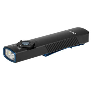 LED torch image displayed on a screen with date and time at the top