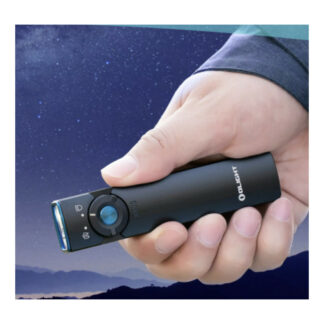 LED torch image displayed on a screen with date and time at the top