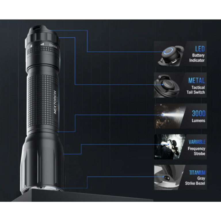 Lampe Torche Tactique Nextorch TA31 - 10000 Lumens Avec Fonction Strobe - NEUVE