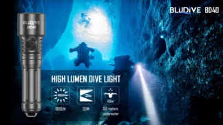 BluDive BD40 Diving Light with Strobe - 1800 Lumens, 150 Metres Diving Depth