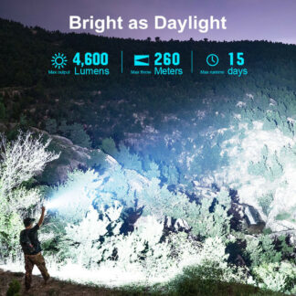 Olight Seeker 4 Pro Rechargeable Flashlight - Cool White, 4600 Lumens, 260 Metres