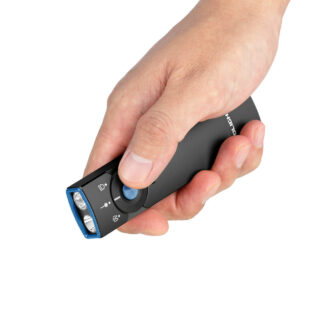 Olight Arkfeld Pro Rechargeable Pocket Flashlight with White Light (1300 Lumens), 365nm UV Light, and Green Laser