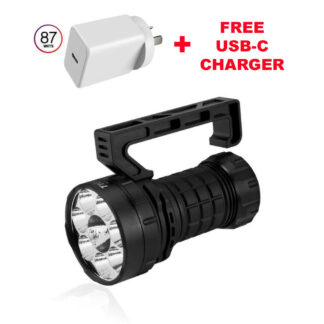 Lumintop TIGER Super Long Throw Rechargeable Flashlight - 58,000 Lumens, 1.3km