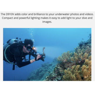 OrcaTorch D910V Rechargeable High CRI Diving Light for Underwater Videography - 5000 Lumens