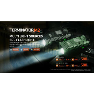 AceBeam Terminator M2 EDC Flashlight with Multiple Light Sources