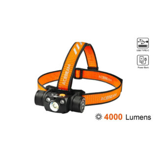 AceBeam H30 Rechargeable Red/Green/White LED Headlamp - 4000 Lumens, 171 Metres