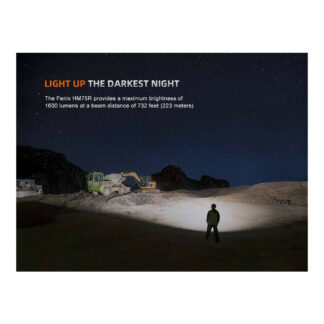 Fenix HM75R Rechargeable Power Xtend System Headlamp with Spotlight, Floodlight and Red Light - 1600 Lumens, 223 Metres