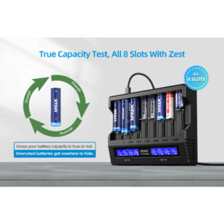 XTAR VC8S Fast Charging 8-Bay Battery Charger with PD45W Adaptor