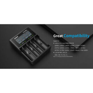 XTAR VC4SL Fast Charging 4-Bay Battery Charger and Analyser