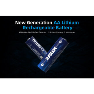 XTAR AA Lithium 4150mWh/2500mAh Battery with Low Voltage Indicator - 4 Pack