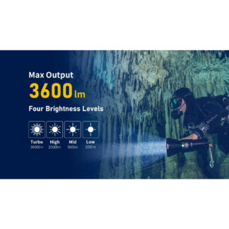 XTAR D28 3600 Diving Light Kit - 3600 Lumens